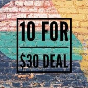 MIX & MATCH Any 10 items ($10 or less) for $30